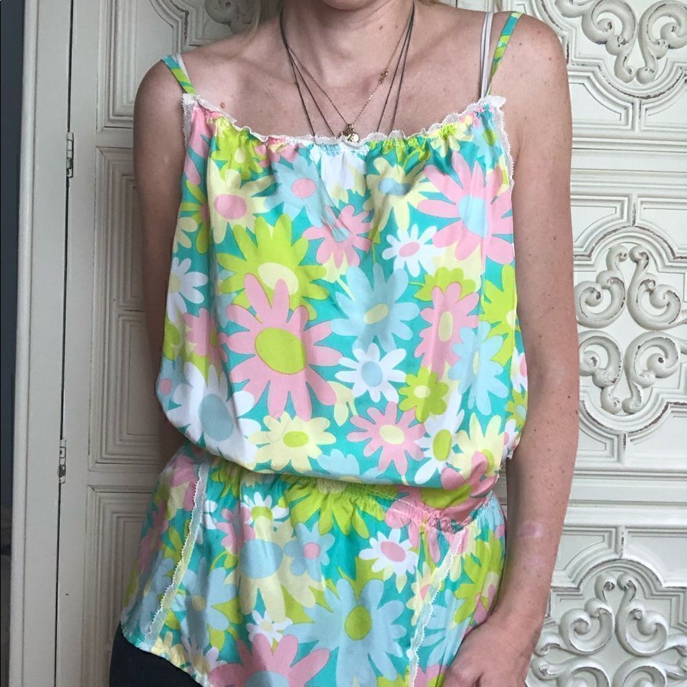 Marni Italy silk floral sleeveless blouse size XS